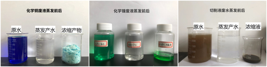 廢液蒸發前後（hòu）對比