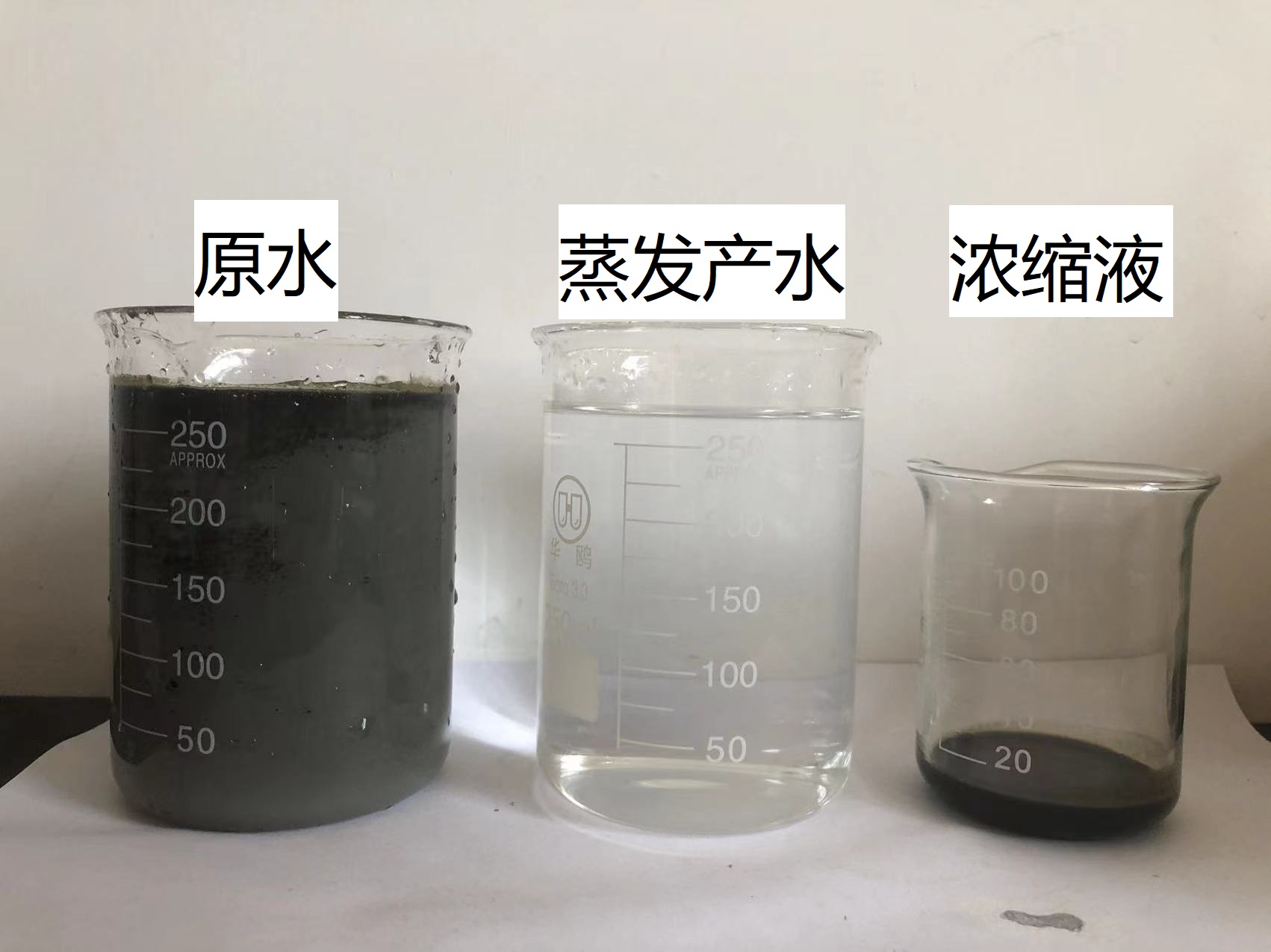 超聲波清洗（xǐ）廢液蒸發（fā）前後對比